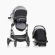 Evenflo Pivot Vizor Travel System with LiteMax Infant Car Seat - Chasse Black