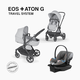 Cybex EOS 5-in-1 Travel System Stroller + Lightweight Aton G Infant Car Seat - Lava Grey