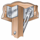 Card Table Leg Bracket - Nickel Plated | Rockler Woodworking and Hardware