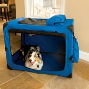 Pet Gear Generation II Deluxe Portable Soft Crate 26.5" Red Poppy 30lbs 
