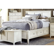 Northlake Queen Storage Bed in White Linen NRLWT5031