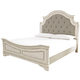 Realyn Queen Upholstered Panel Bed in Chipped White