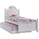 Elements International Alana Twin Bed in White Lacquer