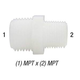 Nipple M3814 Nylon 3/8in MPT x 1/4in MPT