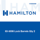 Hamilton 63-5006 Lock Barrels w/Nut