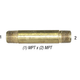 Nipple 28-145 Brass 1/4in MPT x 2in Lgth