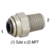 Connector PI011222S 3/8in T x 1/4in MPT