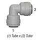 Elbow Union PI0308S Poly 1/4in Tube