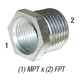 Bushing 5406-16-12 1in MPT x 3/4in FPT