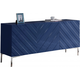 Meridian Collette Sideboard/Buffet in Chrome/Navy Blue 309