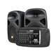 Stage Right by Monoprice 130-Watt 8-channel All-In-One Portable PA System w/ 2x 10-inch Speakers
