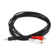 Monoprice 6ft 3.5mm Stereo Plug/2 RCA Plug Cable, Black