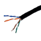 Monoprice Cat5e 1000ft Black CM UL Bulk Cable, TAA, UTP, Stranded, 24AWG, 350MHz, Pure Bare Copper, Pull Box, Bulk Ethernet Cable