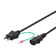 Monoprice Power Cord - JIS 8303 (Japan) to IEC 60320 C13, 18AWG, Black, 6ft