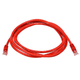 Monoprice Cat6 Ethernet Patch Cable - Snagless RJ45, Stranded, 550MHz, UTP, Pure Bare Copper Wire, Crossover, 24AWG, 7ft, Red
