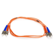 Monoprice OM1 Fiber Optic Cable - ST/ST, UL, 62.5/125 Type, Multi-Mode, Orange, 1m, Corning