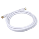 Monoprice 6ft RG6 (18AWG) 75Ohm, Quad Shield, CL2 Coaxial Cable with F Type Connector - White