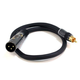 Monoprice 1.5ft Premier Series XLR Male to RCA Male Cable, 16AWG (Gold Plated)