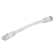 Monoprice Cat5e 0.5ft White Patch Cable, UTP, 24AWG, 350MHz, Pure Bare Copper, Snagless RJ45, Fullboot Series Ethernet Cable