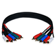 Monoprice 1.5ft 22AWG 5-RCA Component Video/Audio Coaxial Cable (RG-59/U) - Black