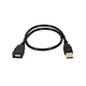 Monoprice USB Type-A to USB Type-A Female 2.0 Extension Cable - 28/24AWG, Gold Plated, Black, 1.5ft