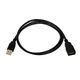 Monoprice USB Type-A to USB Type-A Female 2.0 Extension Cable - 28/24AWG, Gold Plated, Black, 3ft