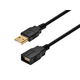 Monoprice USB-A to USB-A Female 2.0 Extension Cable - 28/24AWG  Gold Plated  Black  10ft