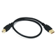 Monoprice USB Type-A to USB Type-B 2.0 Cable - 28/24AWG, Gold Plated, Black, 1.5ft