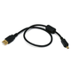 Monoprice USB-A to Mini-B 2.0 Cable - 4-Pin, 28/24AWG, Gold Plated, Black, 1.5ft