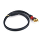 Monoprice 1.5ft Premium 3.5mm Stereo Male to 2RCA Male 22AWG Cable (Gold Plated) - Black