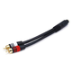 Monoprice 6in Premium 3.5mm Stereo Female to 2x RCA Male Cable, 22AWG Gold Plated, Black