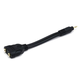 Monoprice 7in Premium 3.5mm Stereo Male to 2x 3.5mm Stereo Female Cable, Gold Plated, Black
