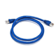 Monoprice Cat6A 3ft Blue Patch Cable, Double Shielded (S/FTP), 26AWG, 10G, Pure Bare Copper, Snagless RJ45, Fullboot Series Ethernet Cable
