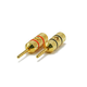 Monoprice 1 PAIR OF High-Quality Gold Plated Speaker Pin Plugs, Pin Crimp Type