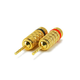 Monoprice 1 PAIR OF High-Quality Gold Plated Speaker Pin Plugs, Closed Screw Type