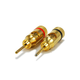 Monoprice 1 PAIR OF High-Quality Gold Plated Speaker Pin Plugs, Pin Screw Type