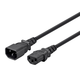 Monoprice Extension Cord - IEC 60320 C14 to IEC 60320 C13, 18AWG, 10A/1250W, 3-Prong, SVT, Black, 3ft