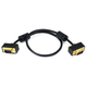 Monoprice 1.5ft Ultra Slim SVGA Super VGA 30/32AWG M/M Monitor Cable with Ferrites (Gold Plated Connector)