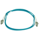 Monoprice OM3 Fiber Optic Cable - LC/LC, UL, 50/125 Type, Multi-Mode, 10GB, Aqua, 1m, Corning