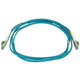Monoprice OM3 Fiber Optic Cable - LC/LC, UL, 50/125 Type, Multi-Mode, 10GB, Aqua, 2m, Corning