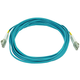 Monoprice OM3 Fiber Optic Cable - LC/LC, UL, 50/125 Type, Multi-Mode, 10GB, Aqua, 5m, Corning