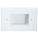 Monoprice Easy Mount Low Voltage Cable Recessed Wall Plate, Slim Fit - White