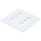 Monoprice 2-Gang Wall Plate for Keystone, 6 Hole - White
