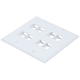 Monoprice 2-Gang Wall Plate for Keystone w/2xInserts, 8-Port, White, 4.5"x4.6"x0.2", w/Screws (White Painted Nipples)