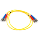 Monoprice Single-Mode Fiber Optic Cable - ST/ST, UL, 9/125 Type, Duplex, Yellow, 1m, Corning
