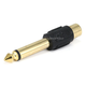 Monoprice 6.35mm (1/4 Inch) Mono Plug to RCA Jack Adapter - Gold Plated