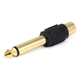 Monoprice 1/4in (6.35mm) TS Mono Plug to RCA Jack Adapter, Gold Plated (Yellow plastic center)