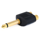 Monoprice 1/4in (6.35mm) TS Mono Plug to 2x RCA Jack Splitter Adapter, Gold Plated