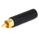 Monoprice RCA Plug to 1/4in (6.35mm) TS Mono Jack Adapter, Gold Plated