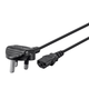 Monoprice Power Cord - BS 1363 (UK) to IEC 60320 C13, 18AWG, 10A, 250V, with 13A fuse, 3-Prong, Black, 6ft